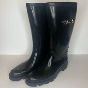 GUCCI BLACK RAIN BOOTS 41 BARELY WORN EXCELLENT CONDITION AUTHENTIC